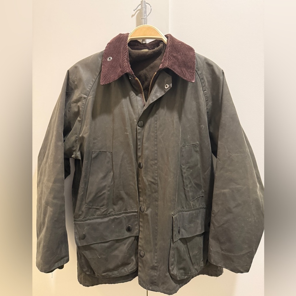 Barbour Bedale Men's Archive Olive Waxed Field Jacket with inner Vest